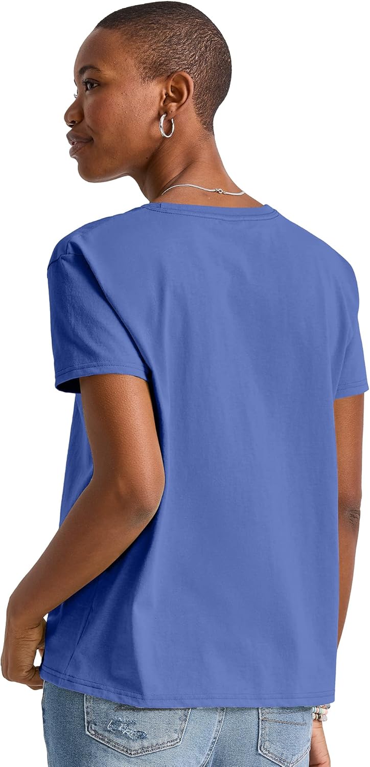 Hanes Womens Essentials Oversized T-Shirt Pack, Cotton Tee for Women, Relaxed Fit, 3-Pack - Image 3