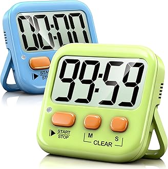2 Pack Digital Timer for Kids, Magnetic Countdown Kitchen Timers for Cooking, Egg, Classroom, Teacher, Exercise, Study, Oven - Battery Included