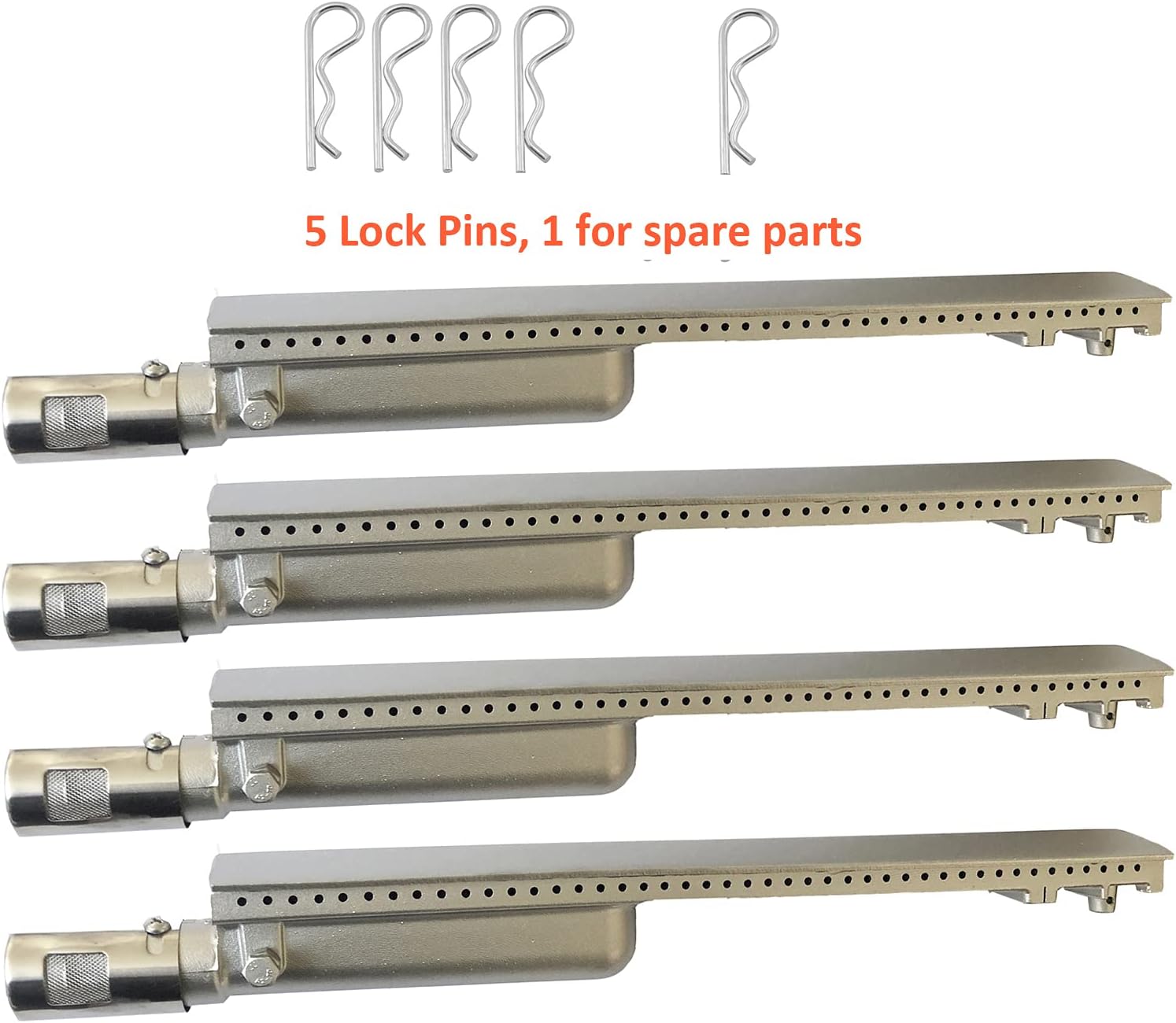 Cast Stainless Steel BBQ Grill Burner Replacement Parts for Bull Lion Grill Burner Replacement for Aussie Blaze Beafeater CHARBROIL NEXGRILL Thermos Turbo (CIT, 26102 23301 16516 44305)