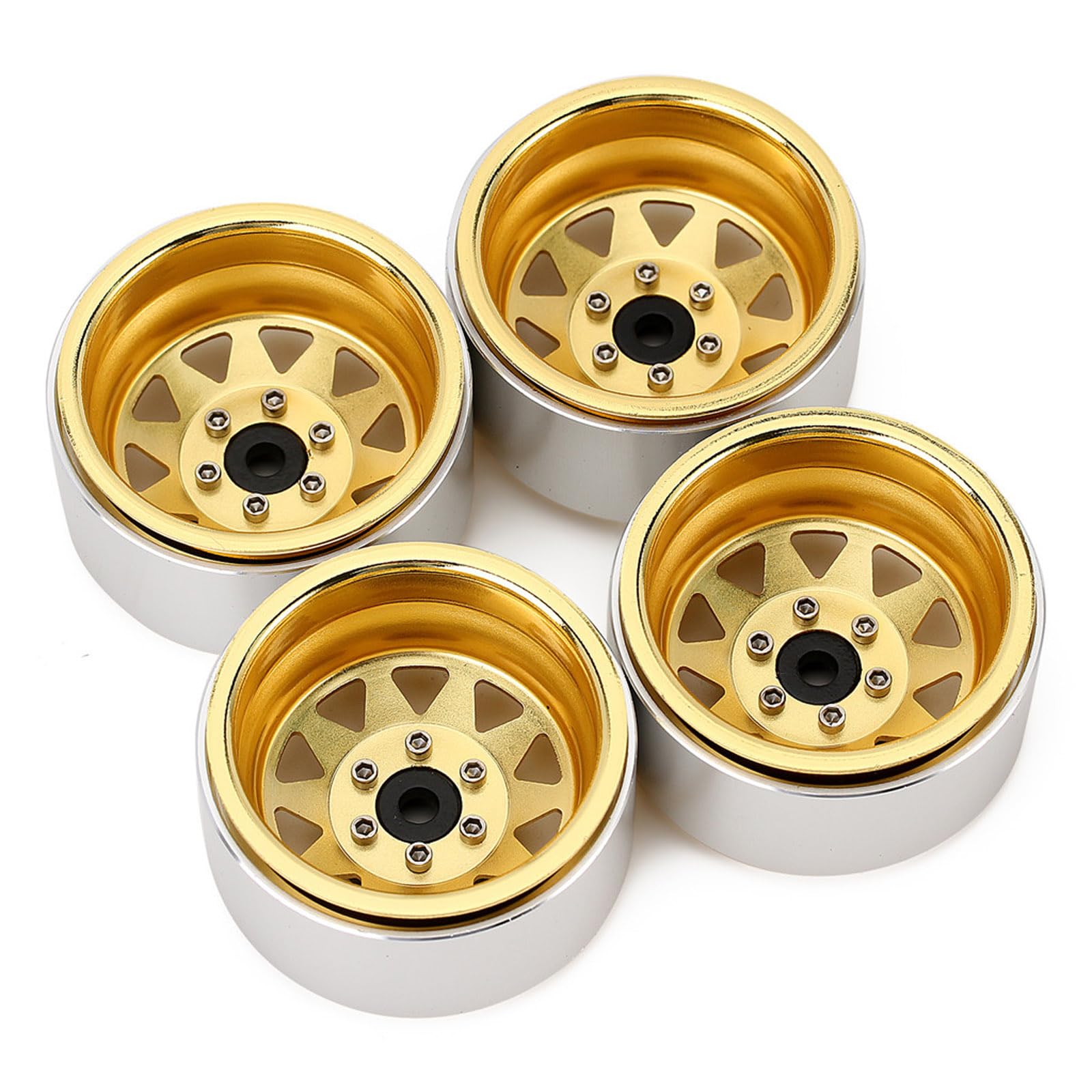 Cerchioni per Auto telecomandati da 1, 9 Pollici, 4, 5 Slot, Parte modificata in Metallo per Camion da Arrampicata per Auto a, Forniture Decorative, Controllo cingolato, Ruota in Metallo