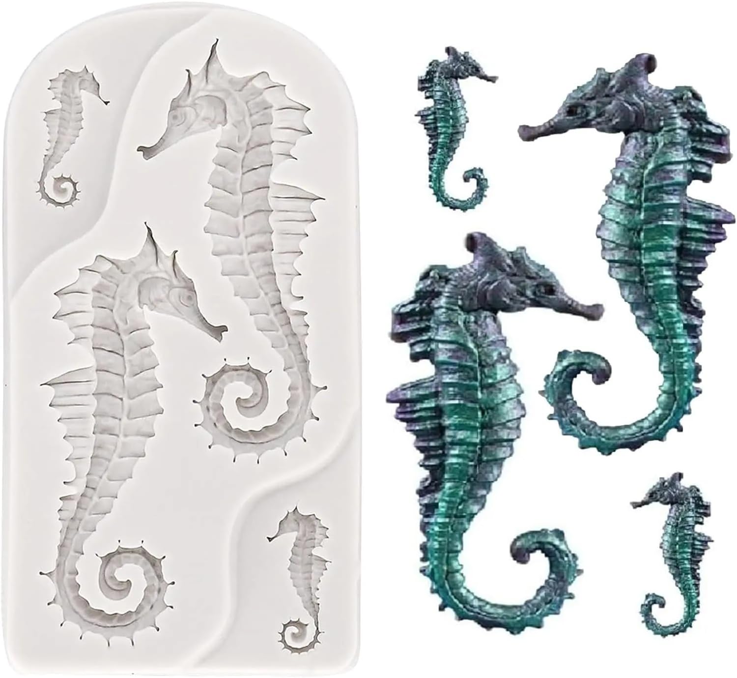 Seahorse Shape Fondant Cake Mold Candy Chocolate Silicone Mold Cookies Biscuits Mould Kitchen Baking Cake Decorating Tools