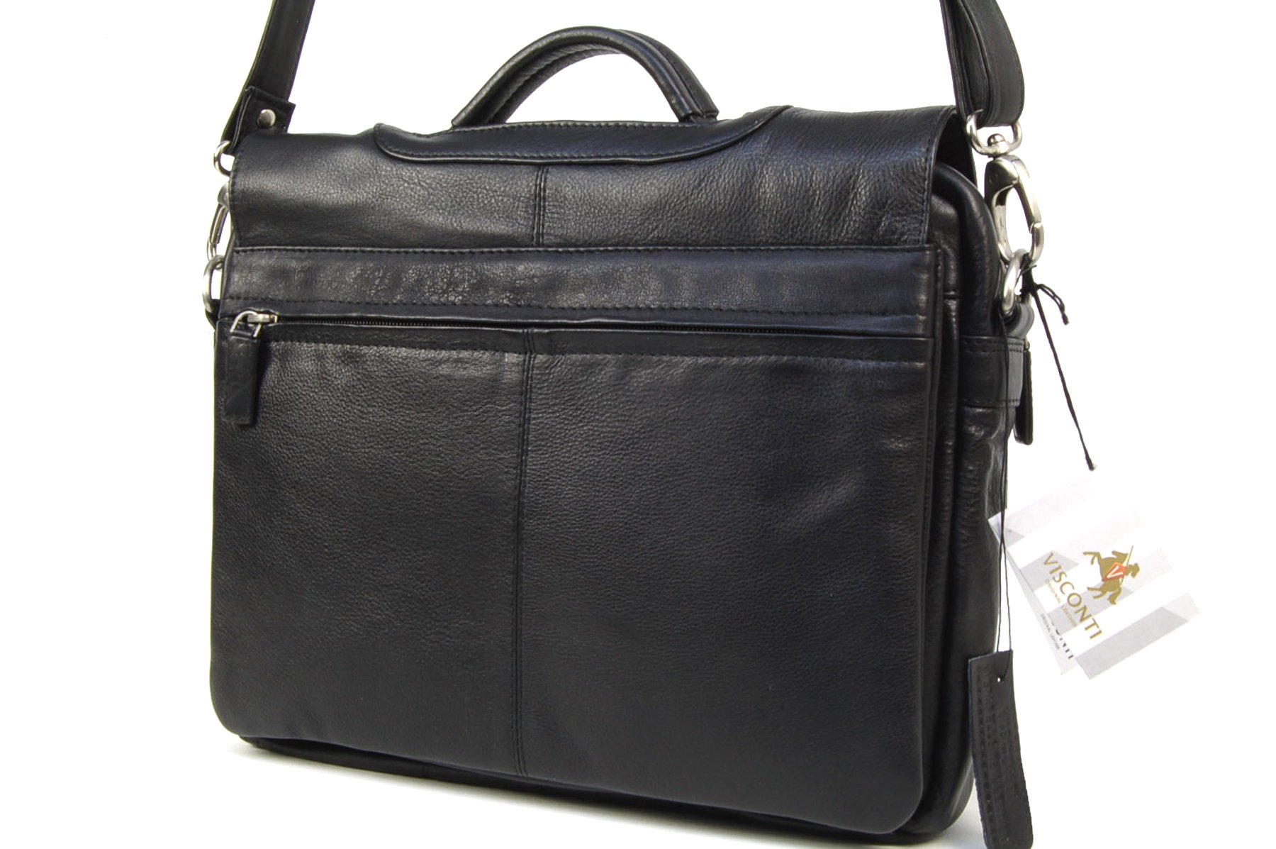 VISCONTI - Maletín de Trabajo - Bolso Portadocumentos Mujer - Bolso de Mano de Piel con Correa Desmontable y Ajustable - Alfie 659
