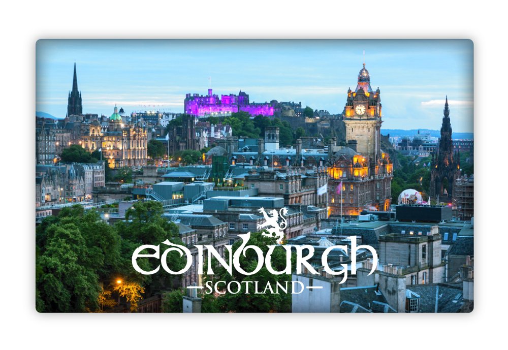 Eurostick Blue Must Have Souvenirs Scotland Scottish Pu Fridge Magnet Lion Rampant Tartan (Blue)