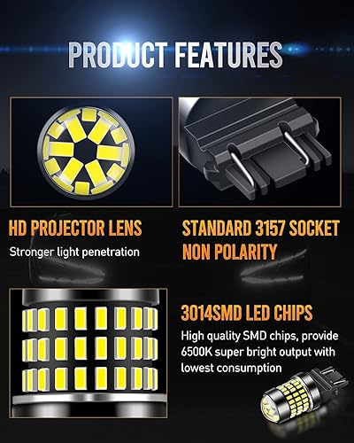 Miniatura 2 de LUYED 2bombillas LED3056315630573157 de 900lúmenes súper brillantes 301478-EX chipsets utilizadas para refuerzo de luces de reversa luces de freno