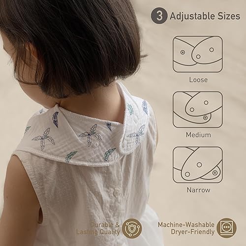 Miniatura 5 de Baberos de muselina para bebé 8 unidades, Babero tipo bandana para babeo y dentición, Algodón suave y absorbente para niñas y niños
