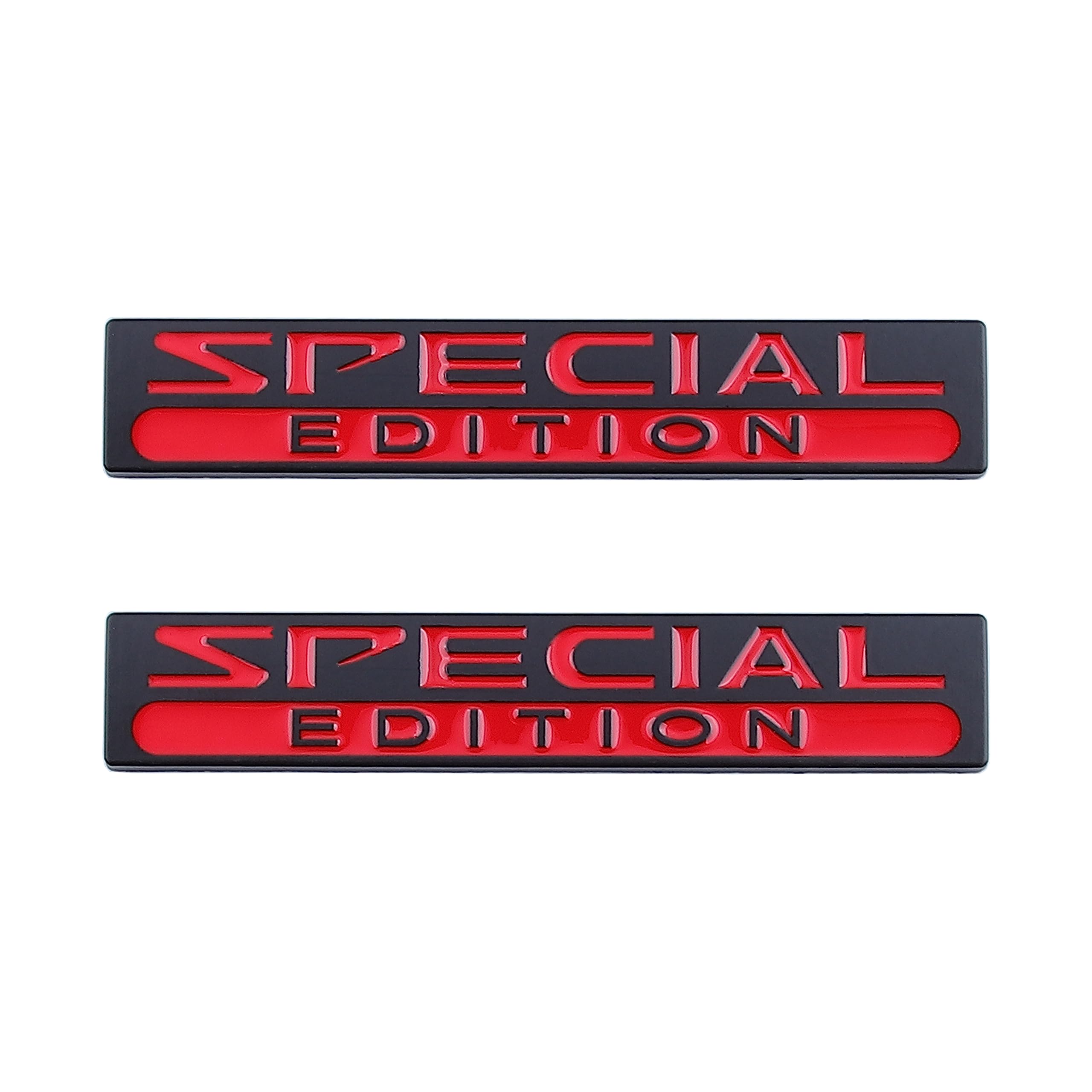 4x4 Spatbord Embleem – 3D Verhoogde Badge Met Rode Rand, Zelfklevend, Universeel Voor Auto's