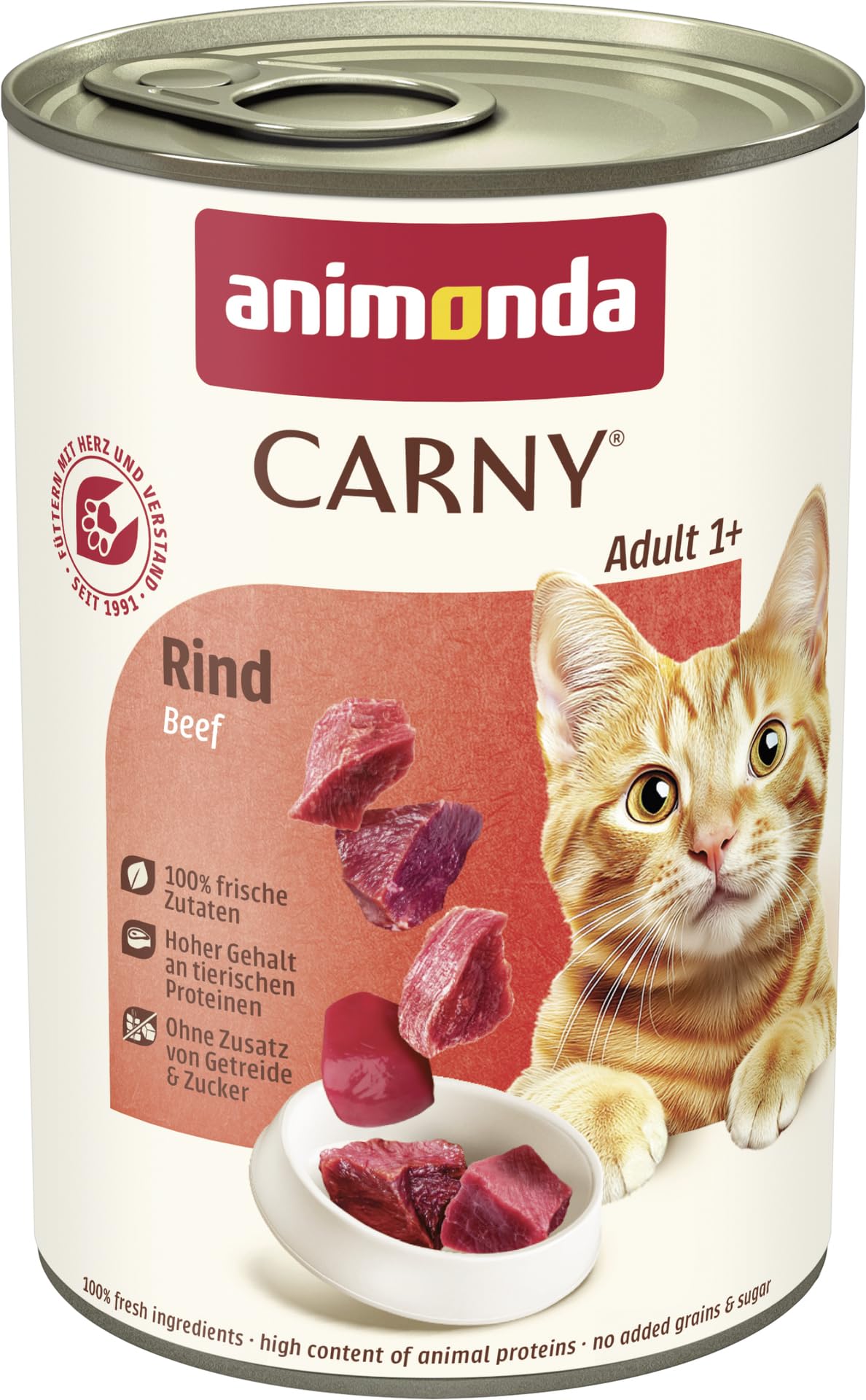 animonda Carny Adult cat food, wet food for adult cats, beef, 6 x 400g โ image 1
