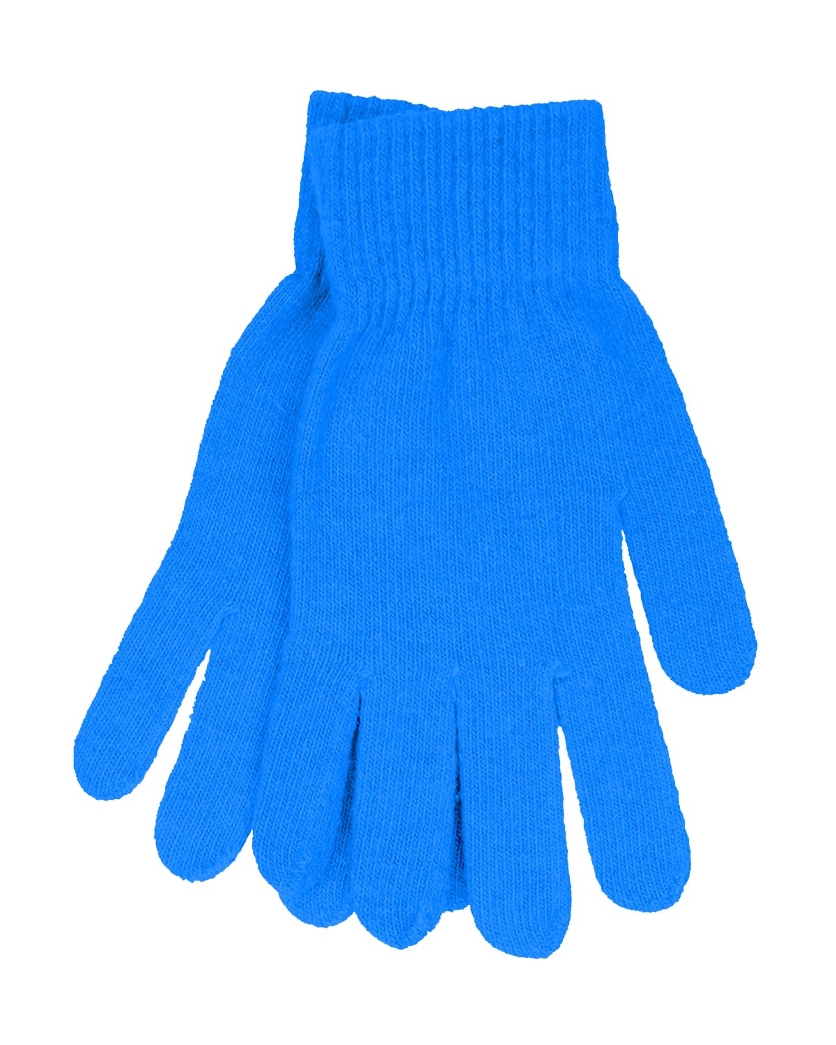 Fairy Trendz Unisex Turquoise Womens Stretchy Warm Knitted Gloves Mens Elastic Winter Warm Gloves Adults Soft Full Finger Gloves ( One Size)