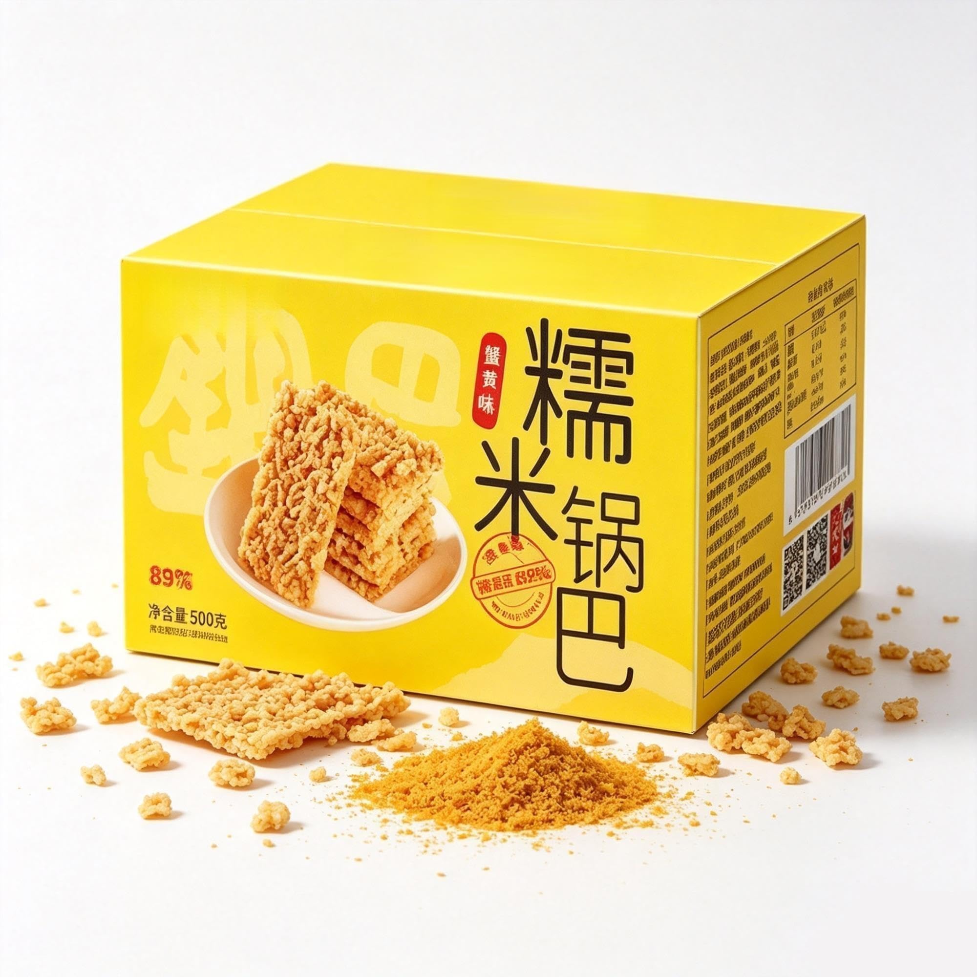 Galletas de arroz glutinoso con condimento de cangrejo crujiente 500g