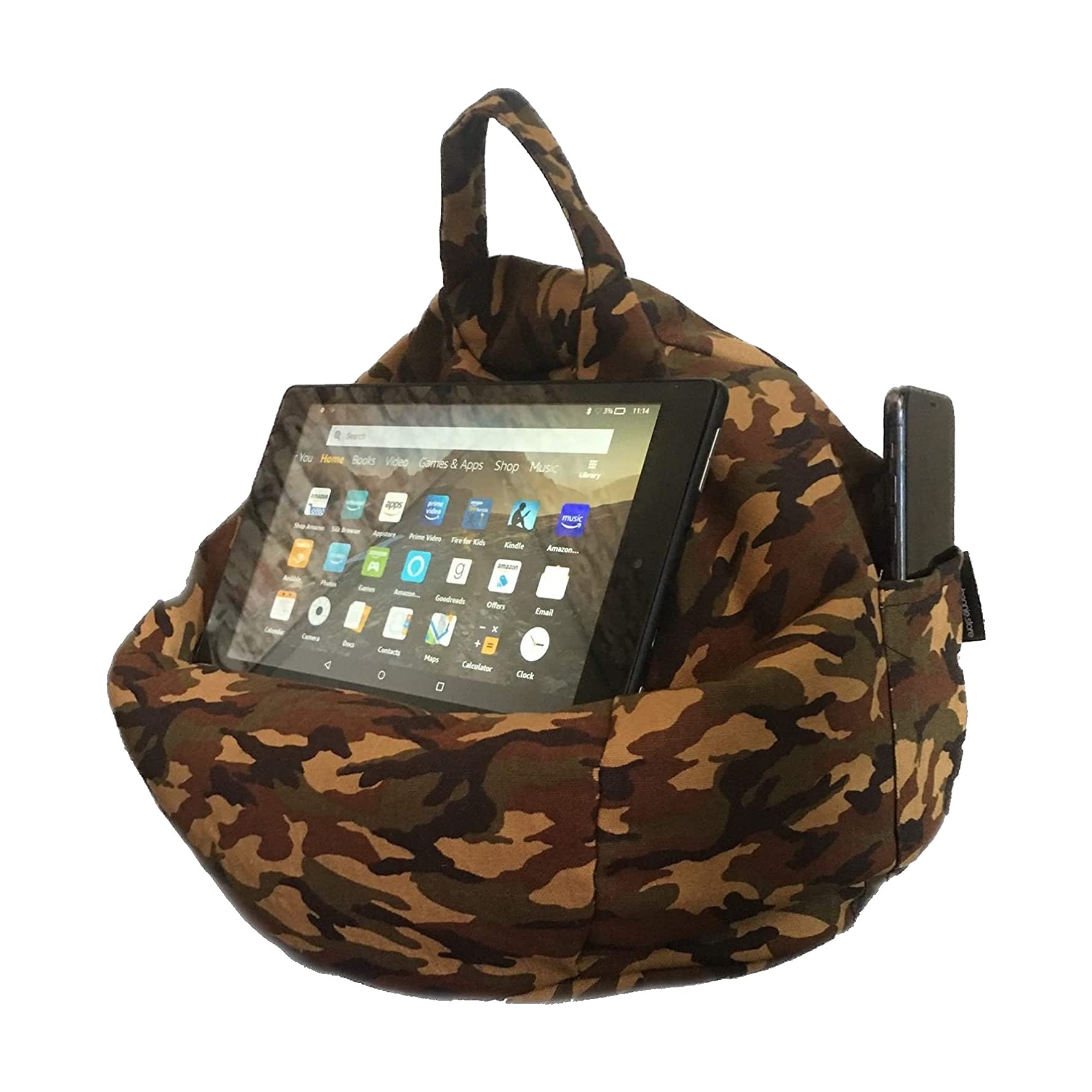 MyCushy Tablet Stand Holder Works With any Device Including Tablets, Smartphones, Books, eReaders, Universal, Adjustable, Handsfree, Portable, Lightweight (Camouflage)