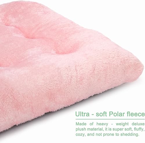 Miniatura 3 de POMIU Paquete de 2 camas lavables para perros, camas de felpa de lujo con antideslizante, lavable a máquina, tapete para dormir para perros grandes,