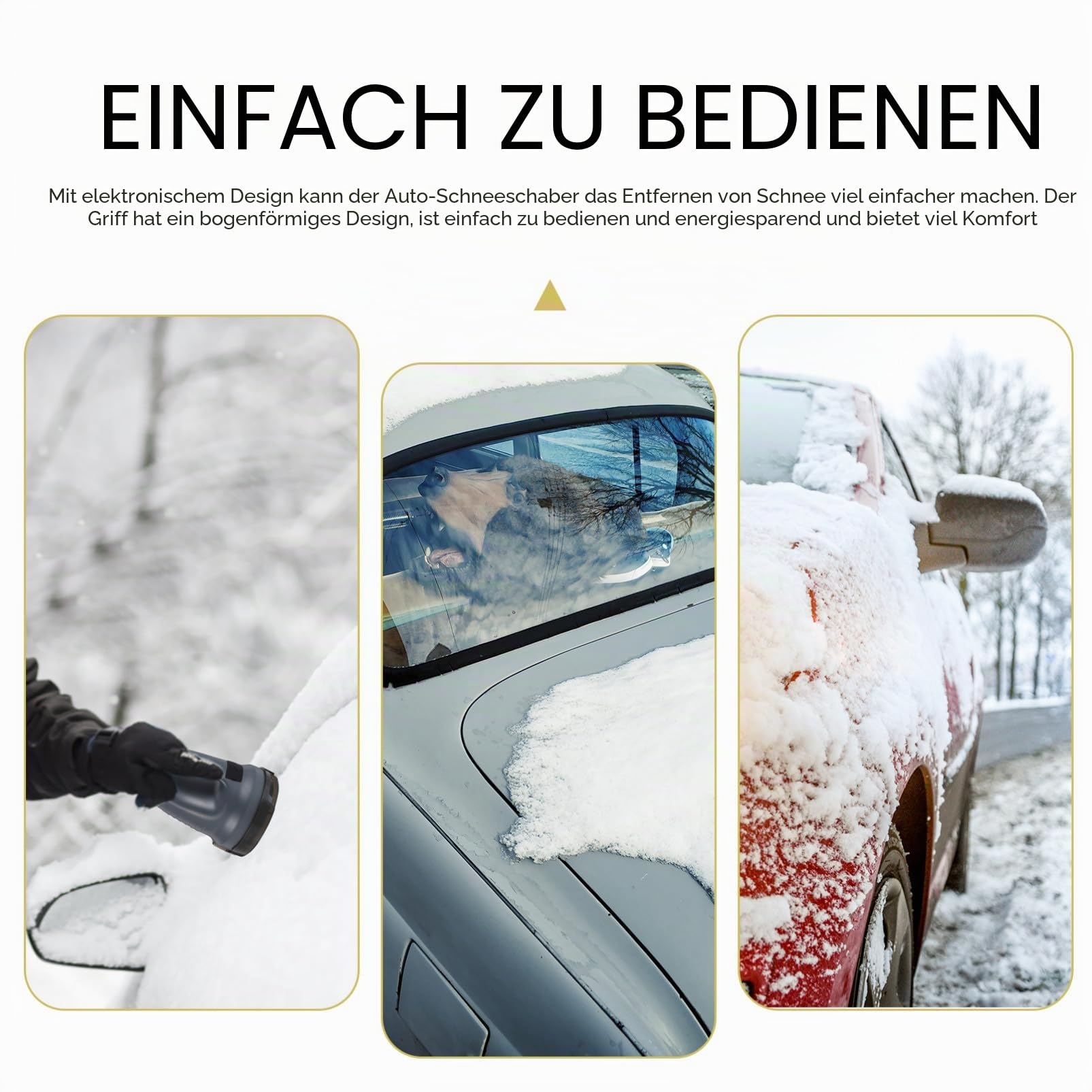 Supvox Elektrischer Auto Eiskratzer Schneeschaber Windschutzscheiben Reinigungswerkzeug Abs Gelb Praktische Winter Ausstattung Frostentferner Für Outdoor