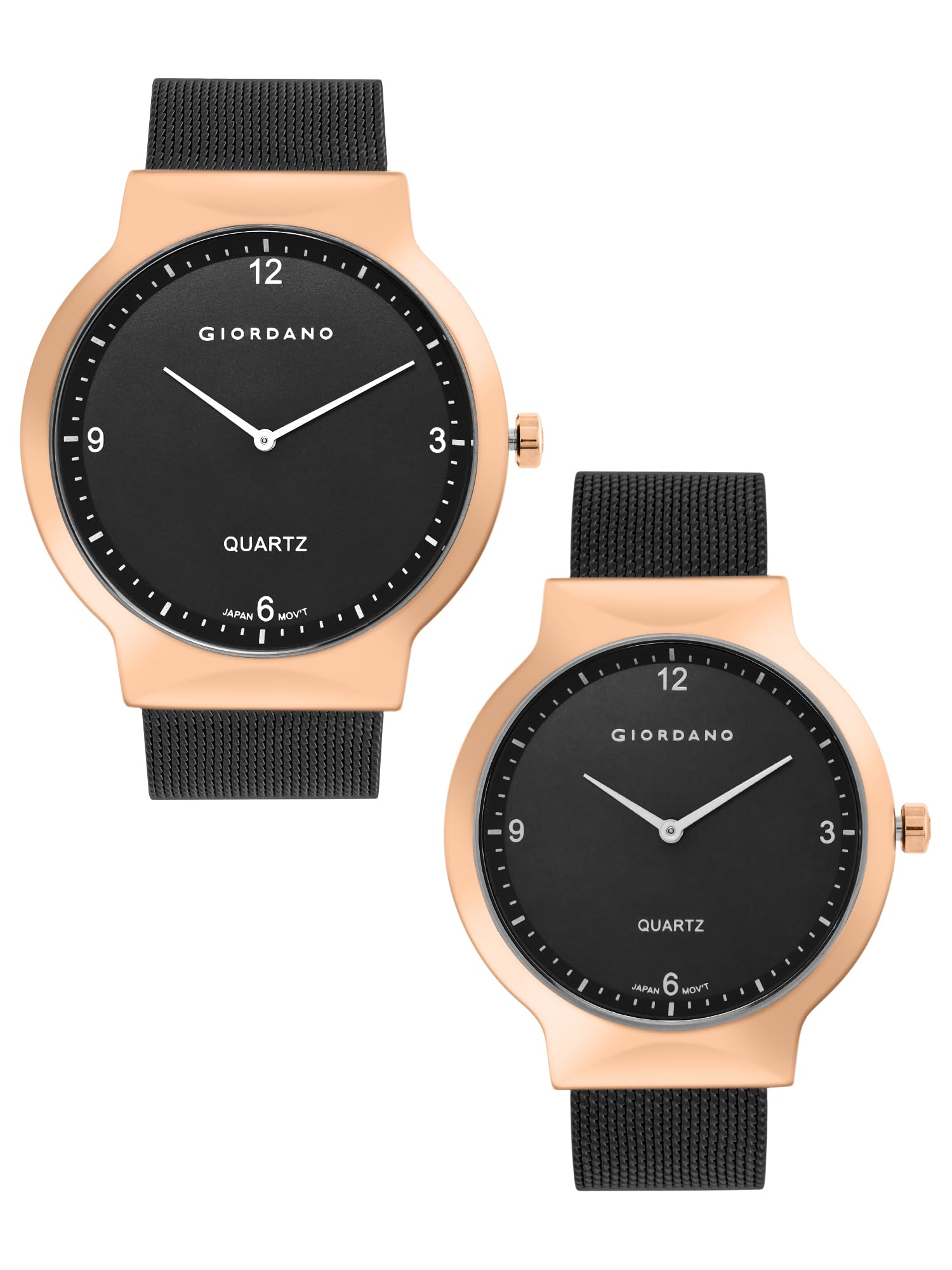 Giordano Analog Stylish Pair Wrist Watch for Couples Water Resistant Fashion Watch Round Shape with 2 Hand Mechanism to Compliment Your Look/Ideal Gift for Men & Women - GZ-987-SET (B0CHVTSNSQ) Amazon Price History, Amazon Price Tracker