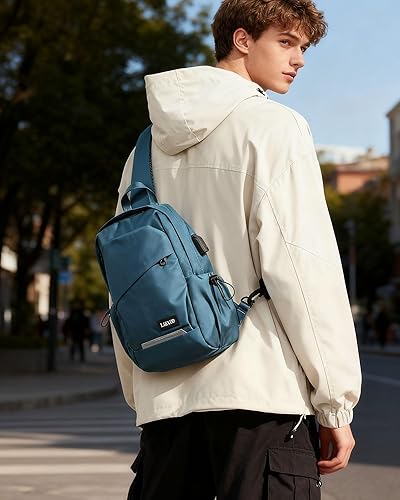 Vista 28 de SEAFEW Mochilas tácticas Sling, Verde, Mochilas Sling