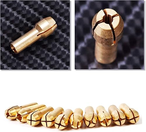 Miniatura 4 de Juego de pinzas para herramientas rotativas Dremel, 10 piezas, juego de pinzas de cobre fino, amoladora eléctrica, cambio rápido, mini portabrocas