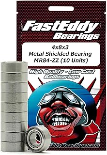 4x8x3 Metal Shielded Bearing MR84-ZZ (10 Units)
