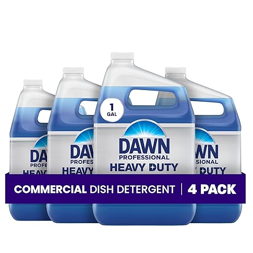 Dawn Professional Detergente Jabón Lavavajillas Manual de Servicio Pesado para Ollas y Sartenes, 1 Galón (Caja de 4)
