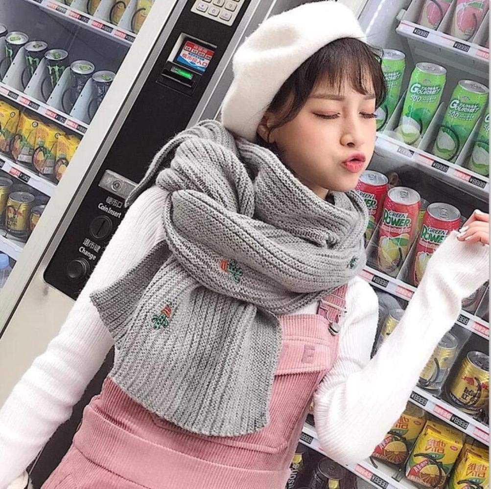 Schal Mode Schal Weibliche Winter Studenten Wild Strick Lange Dicke Warm Harajuku Stil Kleiner Frischer Wollkragen