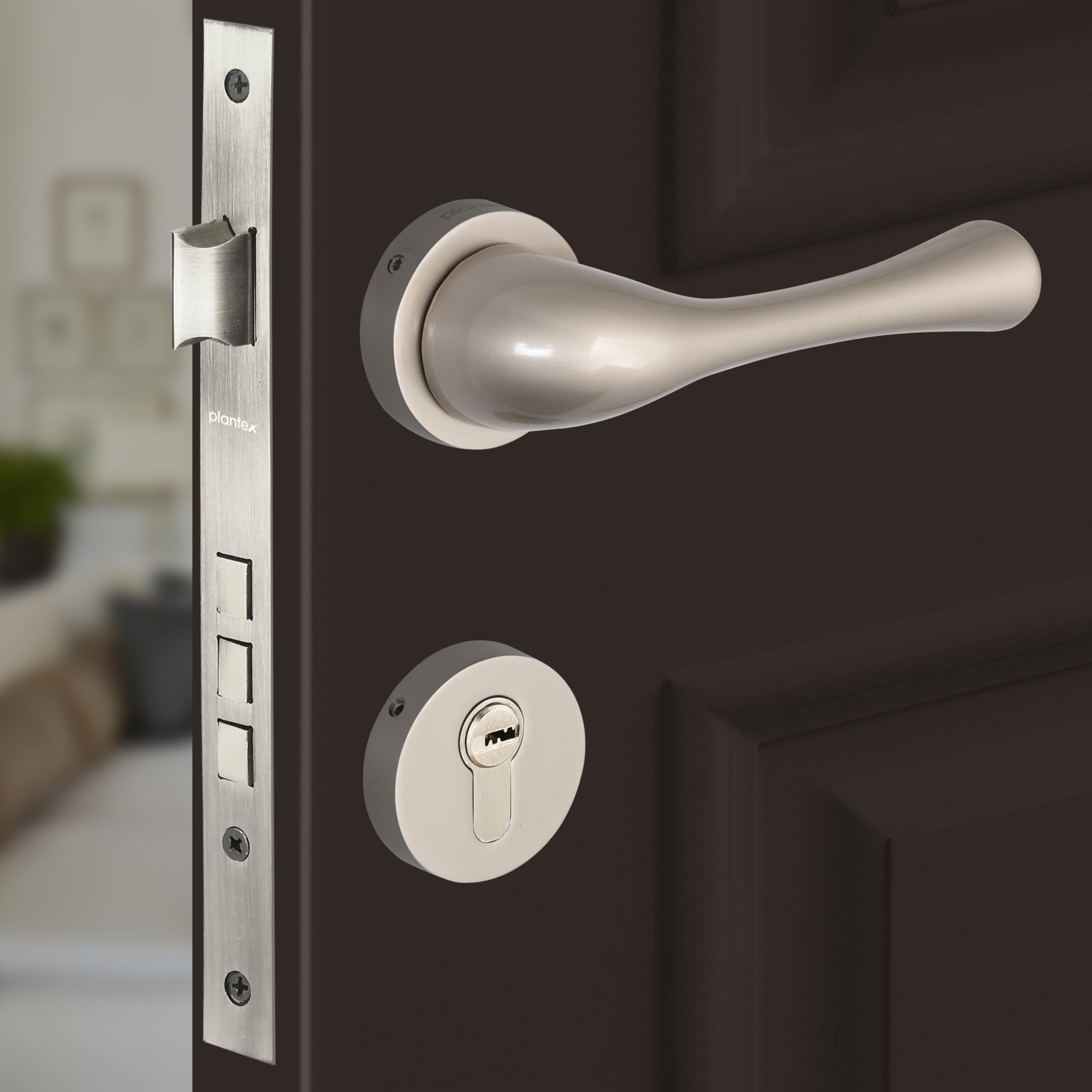 Plantex Main Door Lock/Mortise Lock for Door with 3 Years of Warranty - Robust Door Lock for Home with Brass Lock Body & Cylinder (7054 – Satin White) (B0CVDTMDJM) Amazon Price History, Amazon Price Tracker