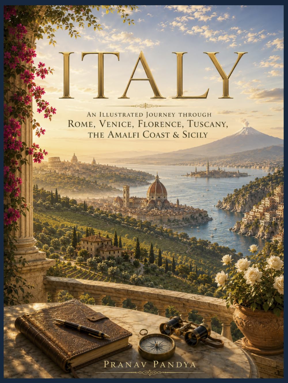 ITALY An Illustrated Journey through Rome, Venice, Florence, Tuscany, the Amalfi Coast & Sicily: Oversized 8.25 x 11 inches Coffee Table Book with 36 full-page visual plates