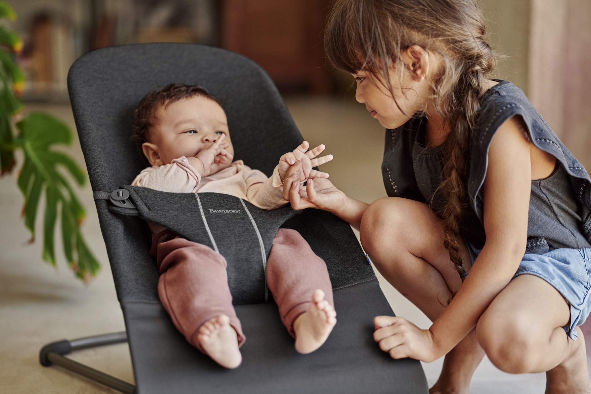 BabyBjörn Bouncer Bliss, 3D jersey, Charcoal grey - 2