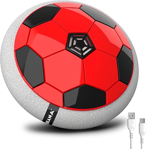 Mirana Air Football Neon Lite | Type-C USB Rechargeable Hover Ball | Indoor Floating Soccer Hoverball | Fun Toy Best Birth