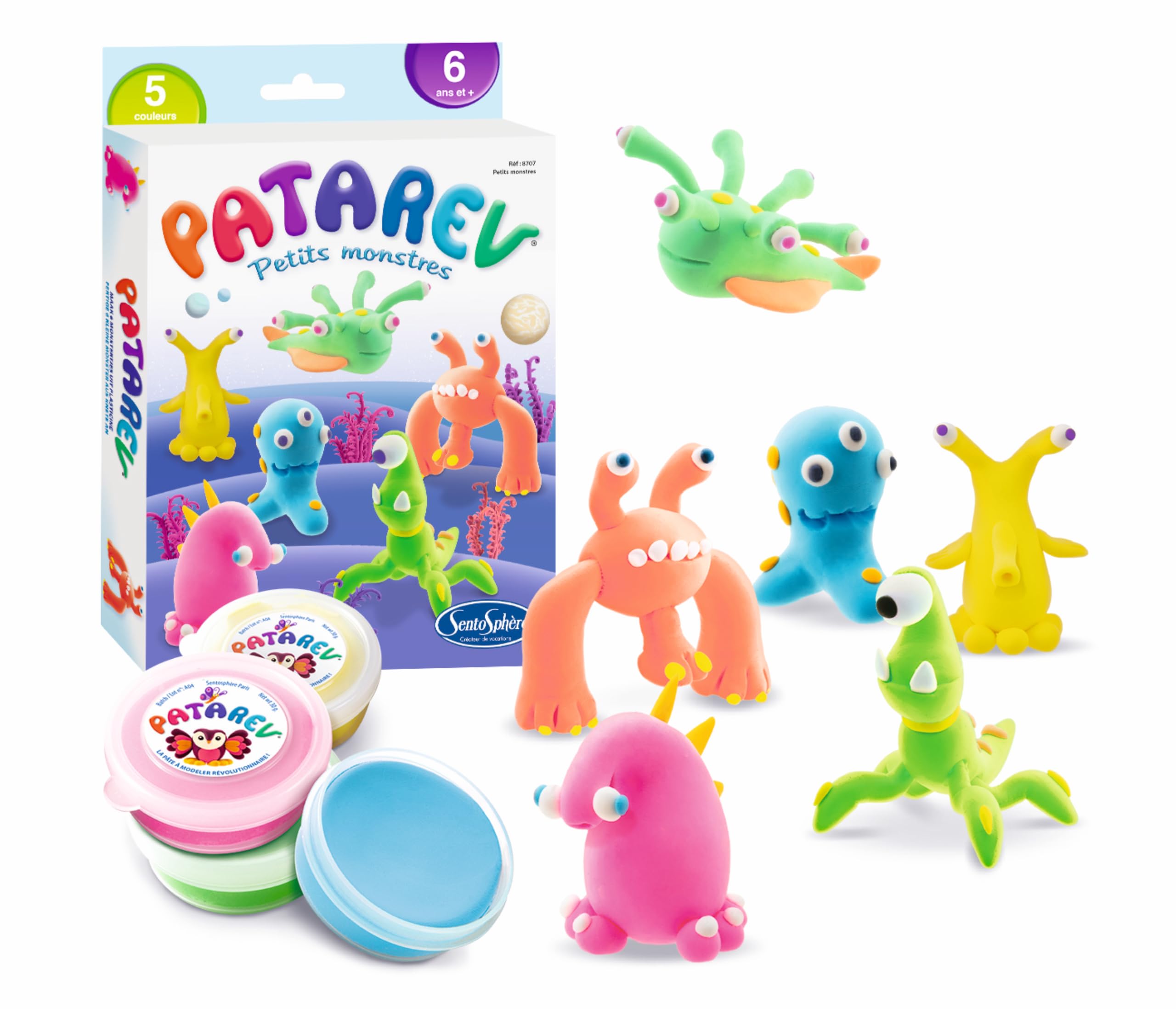 Sentosphère Patarev Little Monsters - Air Drying Clay Kit