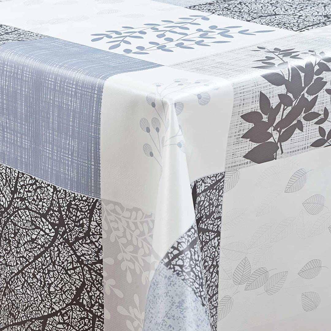 Laro Wachstuch-Tischdecke „French Breakfast“ – Abwaschbar, Wasserabweisend, Für Garten & Innen, 100-160 Cm