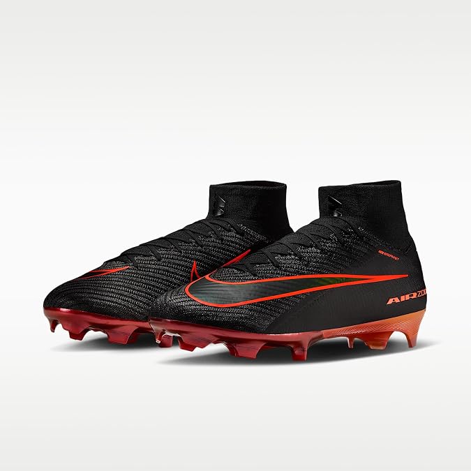 Nike Mercurial Superfly 10 Elite LV8 Firm-Ground High-Top Soccer Cleats (Black/Hyper Crimson)