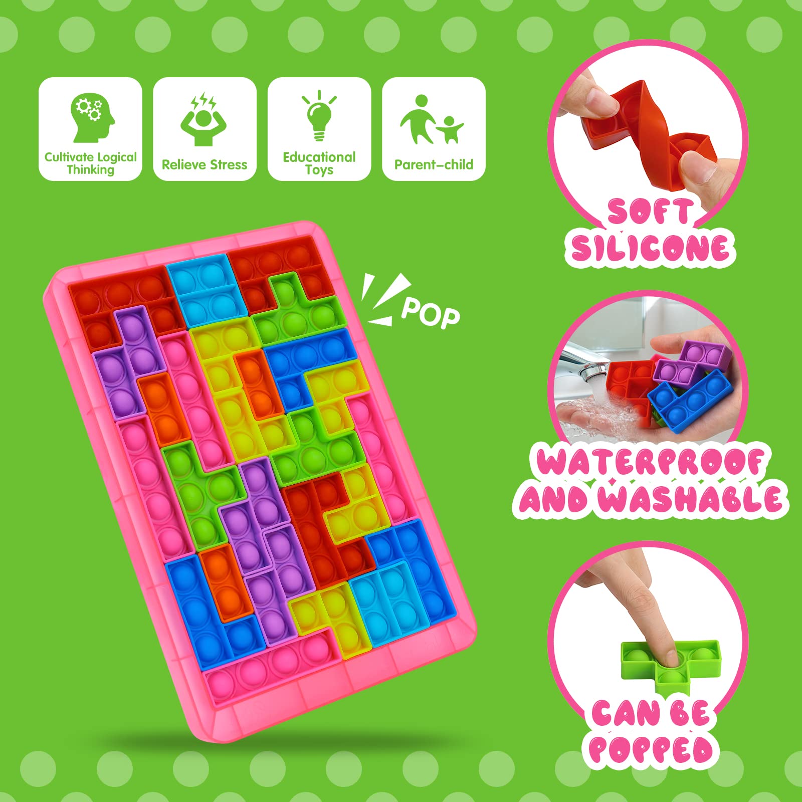 Balle à bulles pop-up sensorielle Amazon Hot 3D Jouet de fidget puzzle pour soulager le stress - Chine Popper ITS ball et Squeeze Pop ball 3D prix