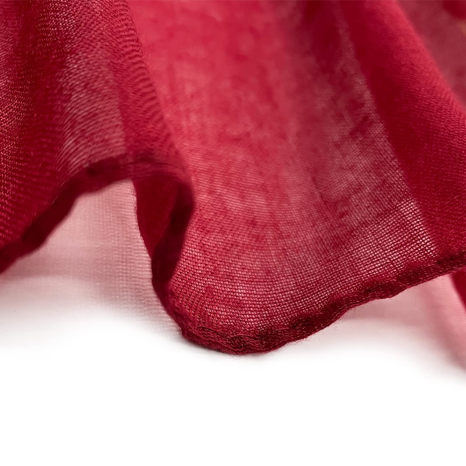 Damski szal szaliki chusty len bawełna damski szalik duże ponadwymiarowe szaliki etoli na zimę jesień wiosnę 180 cm * 145 cm, czerwony (wine red), Rozmiar uniwersalny