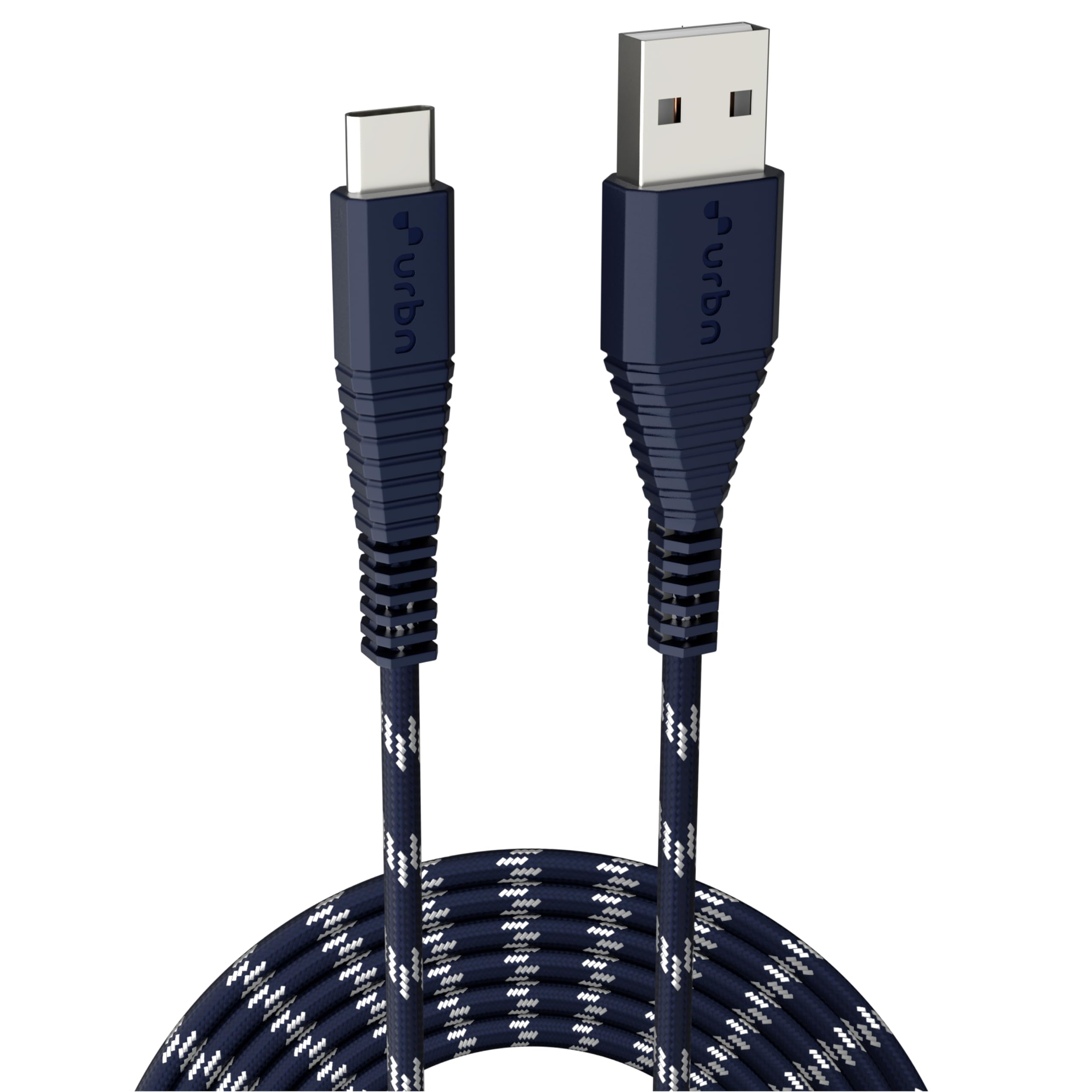 URBN USB Type-C 25w Ultra Fast Charging Cable - 5ft | Unbreakable Nylon Braided, Quick Charge (QC) Compatible | Charge & Data Transfer | Rugged C-Type Cable for All Devices - Designer Blue (B0DG2VXN27) Amazon Price History, Amazon Price Tracker