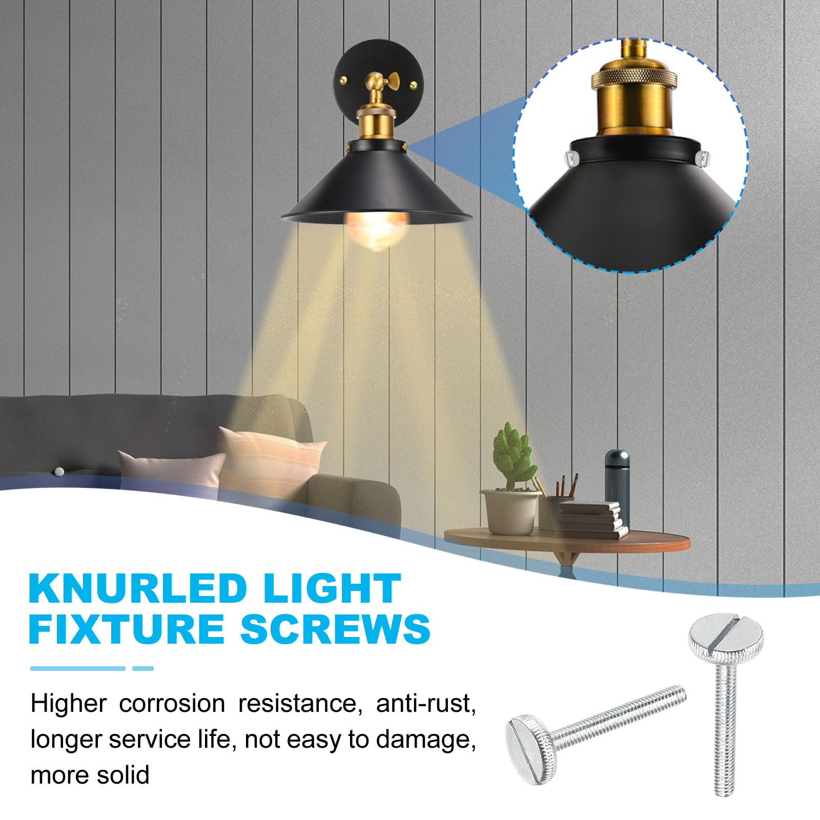 PATIKIL 8#-32x32mm Knurled Light Fixture Screws - Image 4