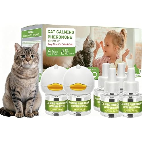 Cat Calming Pheromone Diffuser Kit with 2 Plug-ins & 6