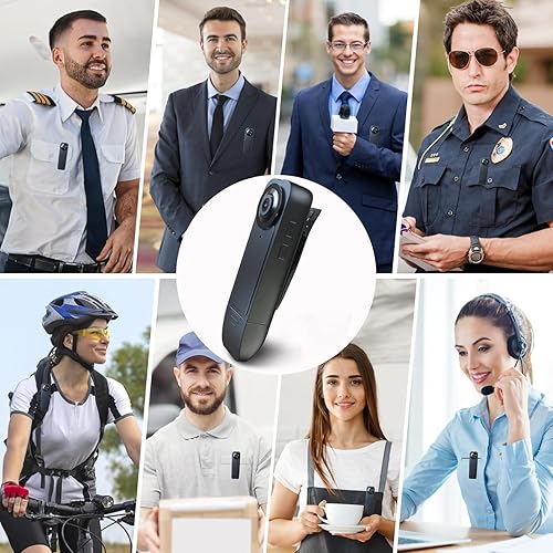 Miniatura 9 de Brathird Mini cámara corporal, 1080P 32G cámara corporal desgastada con clip mejorado, batería de 1000 mAh, pequeño cuerpo de bolsillo personal,