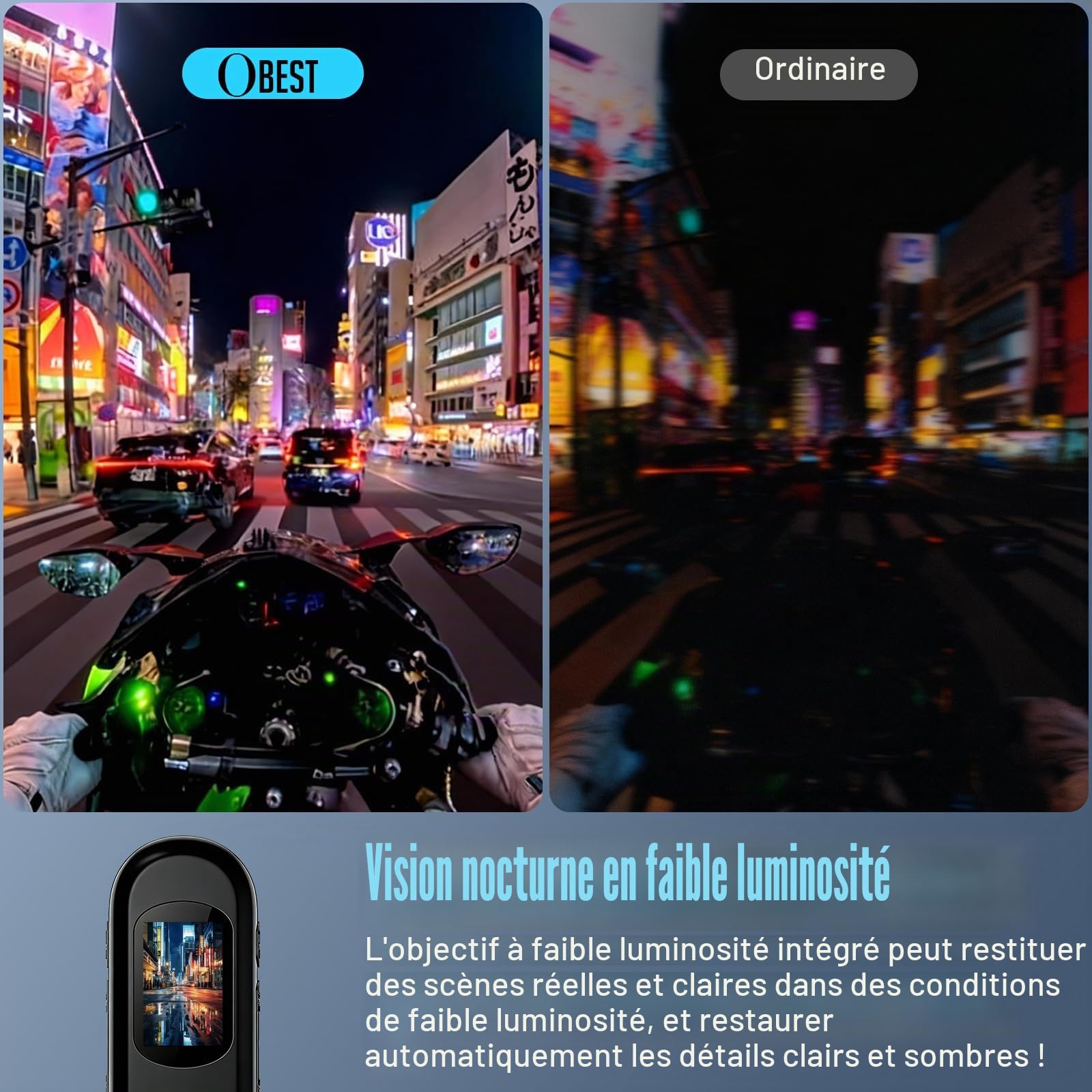 OBEST Mini Action 4K Caméra sous-Marine, Mini Cam Wi-FI étanche à l'eau