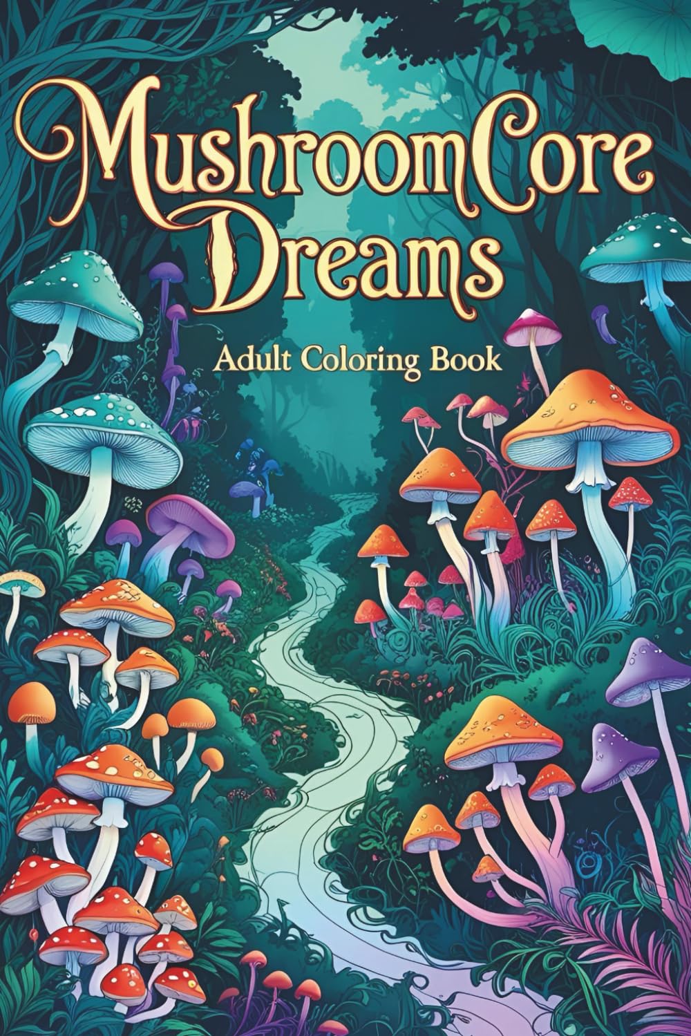 Mushroomcore Dreams: A Whimsical Coloring Journey Through Fungi Forests & Enchanted Nature (Coloring books for adults)