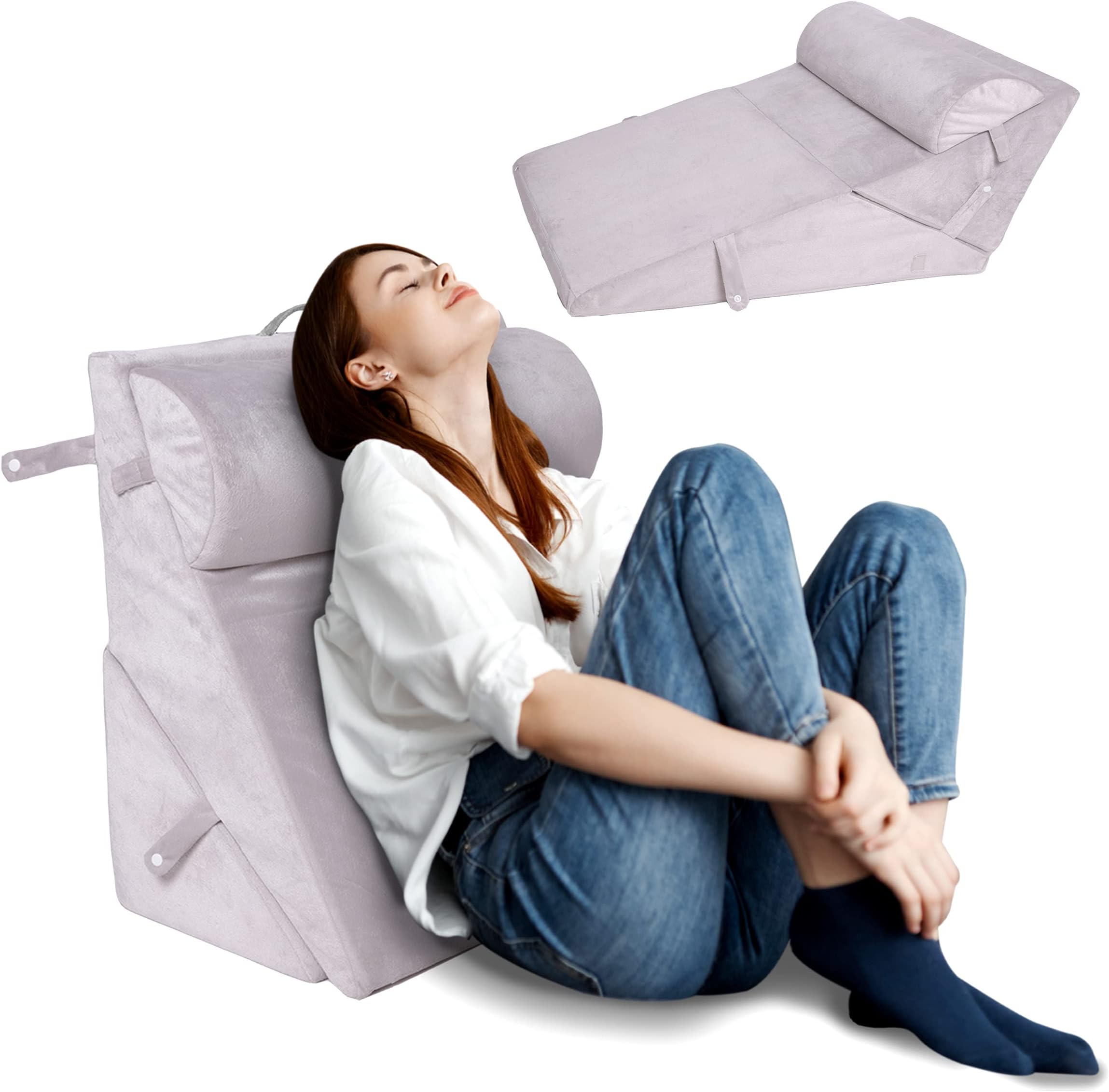 Triangle Wedge Pillows Set for After Surgery, Acid Reflux, Reading in