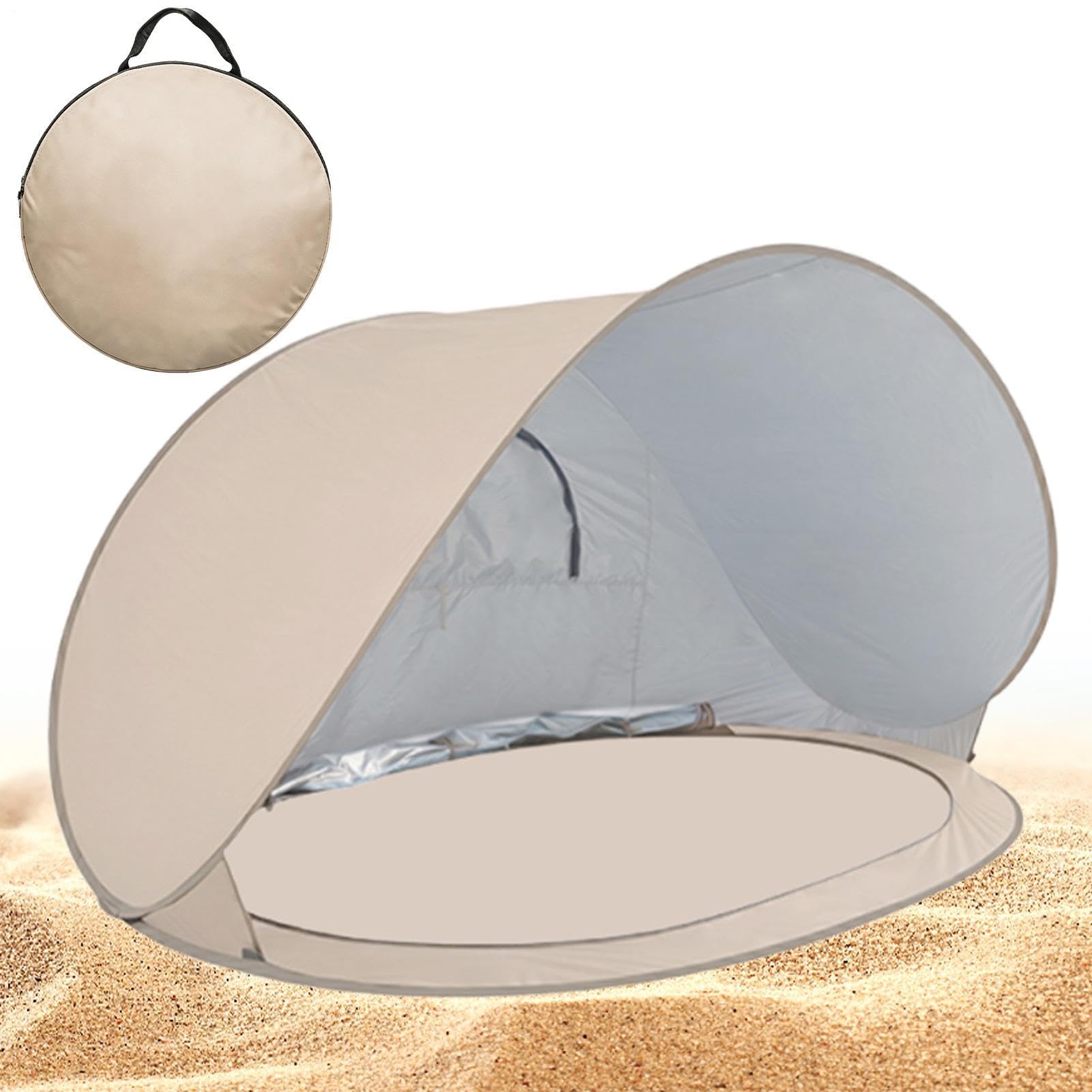 Tentes De Plage Portatives Auvent Extérieur Portable Avec Protection UV | Abri Solaire de Plage Pour 2 À 3 Personnes, Pique-Nique En Plein Air, Estival, Randonnée Avec Sac À Dos, Et La Pêche