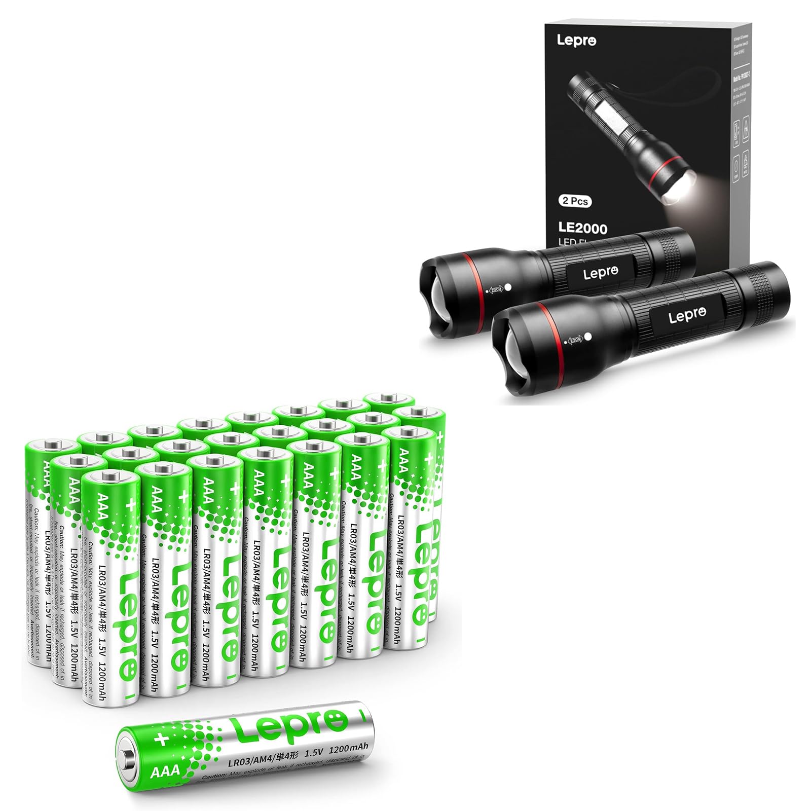 Amazon.com: Lepro LED Flashlights LE2000 High Lumen & AAA