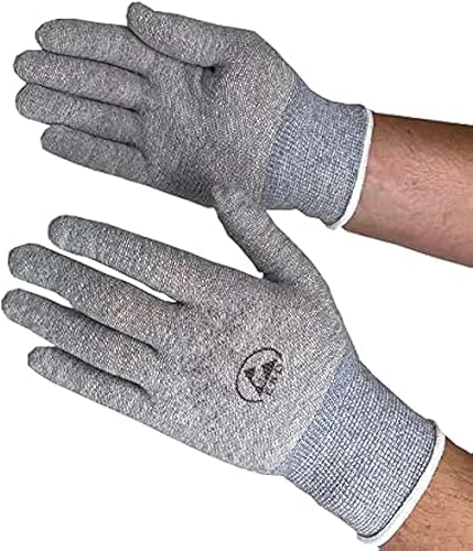 Miniatura 6 de Static Care ESD Guantes antiestáticos, opciones recubiertas, nailon y carbono conductor para uso en electrónica, semiconductor