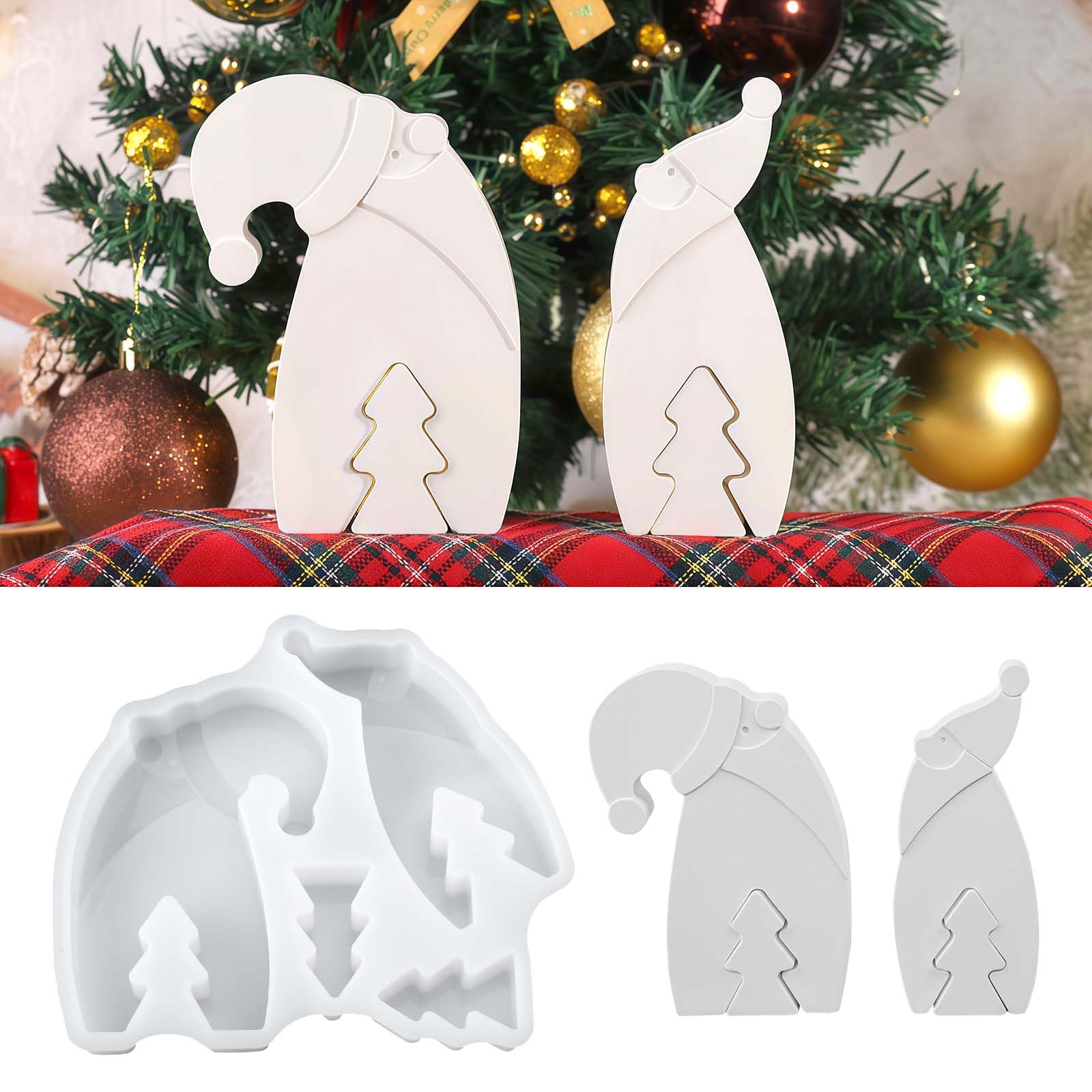 Silikonform Gießformen Weihnachten, Wichtel-Figuren in 2 Grö