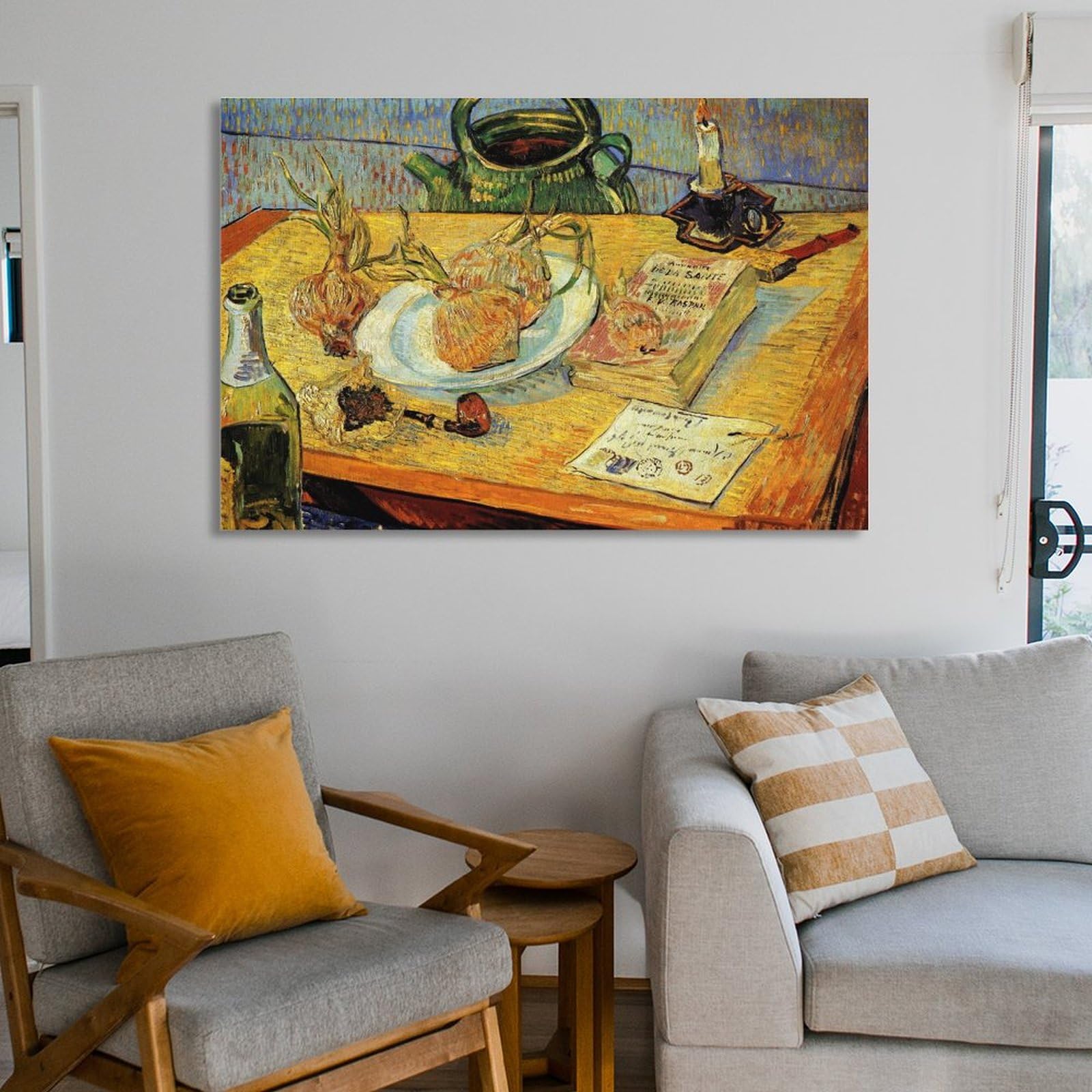 Amazon.co.jp: ゴッホ画集「玉ねぎの皿のある静物画」絵画ポスター油絵