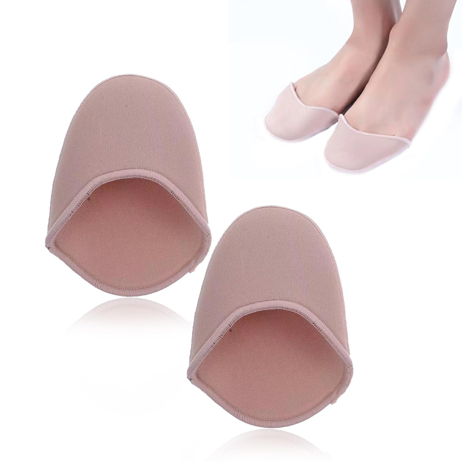 LAQWYNKB protector dedos pie, Puntera para Zapatos de Punta Protectores de Puntas para Ballet Plantillas Antideslizantes Protector Dedos Pies para Mujeres y Niñas, Rosa Claro