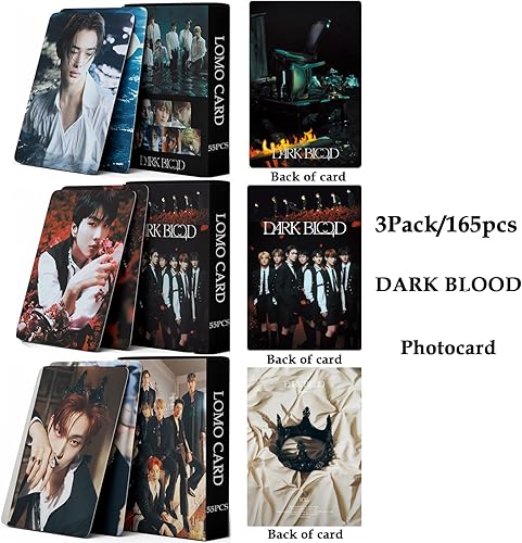 Miniatura 9 de PYAJUU Paquete de 3165 tarjetas fotográficas ENHYPEN DARK BLOOD KPOP ENHYPEN LOMO, 165 tarjetas fotográficas de sangre oscura, tarjetas de álbum