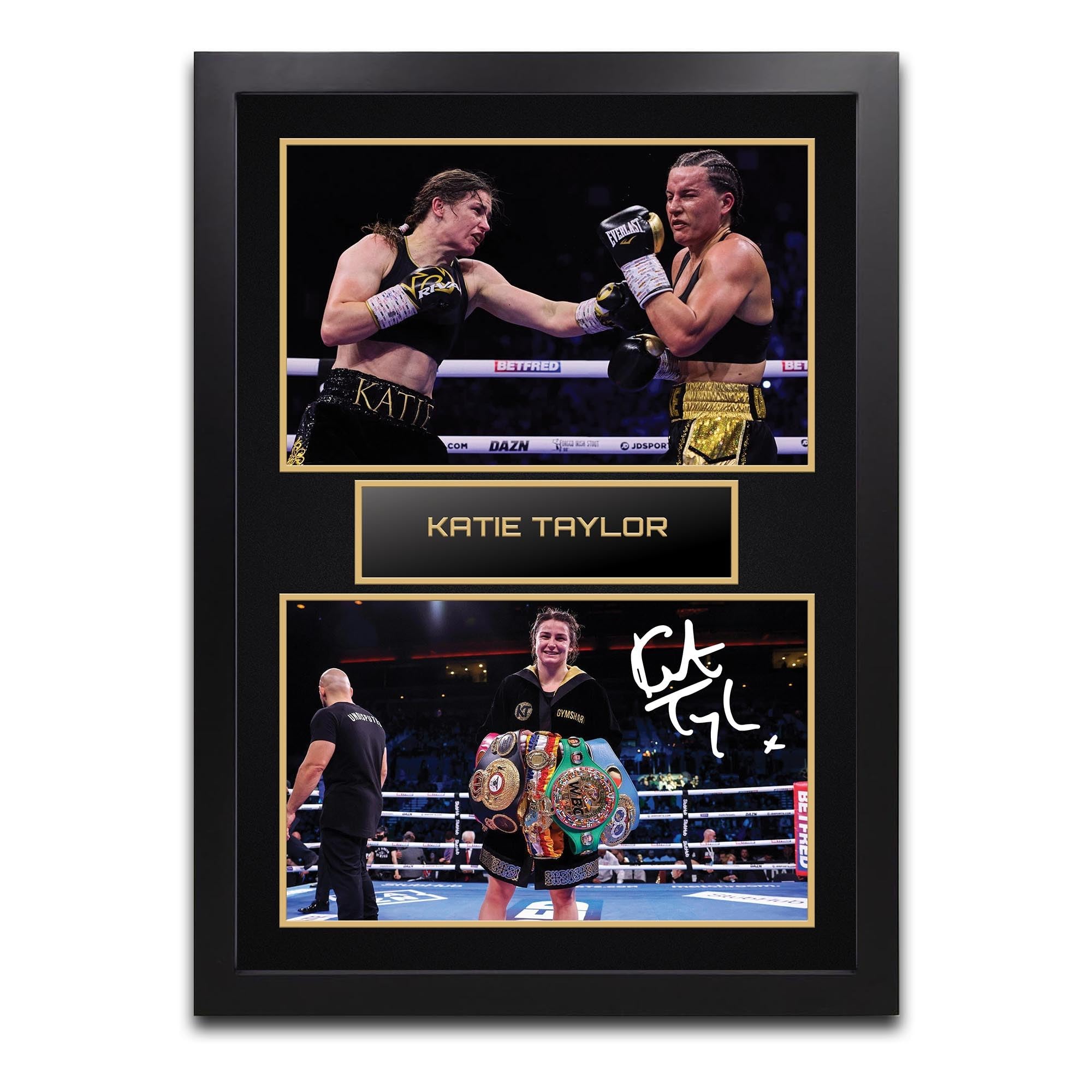 Katie Taylor Boxing Printed Autograph Memorabilia - Framed Gift A3 Framed
