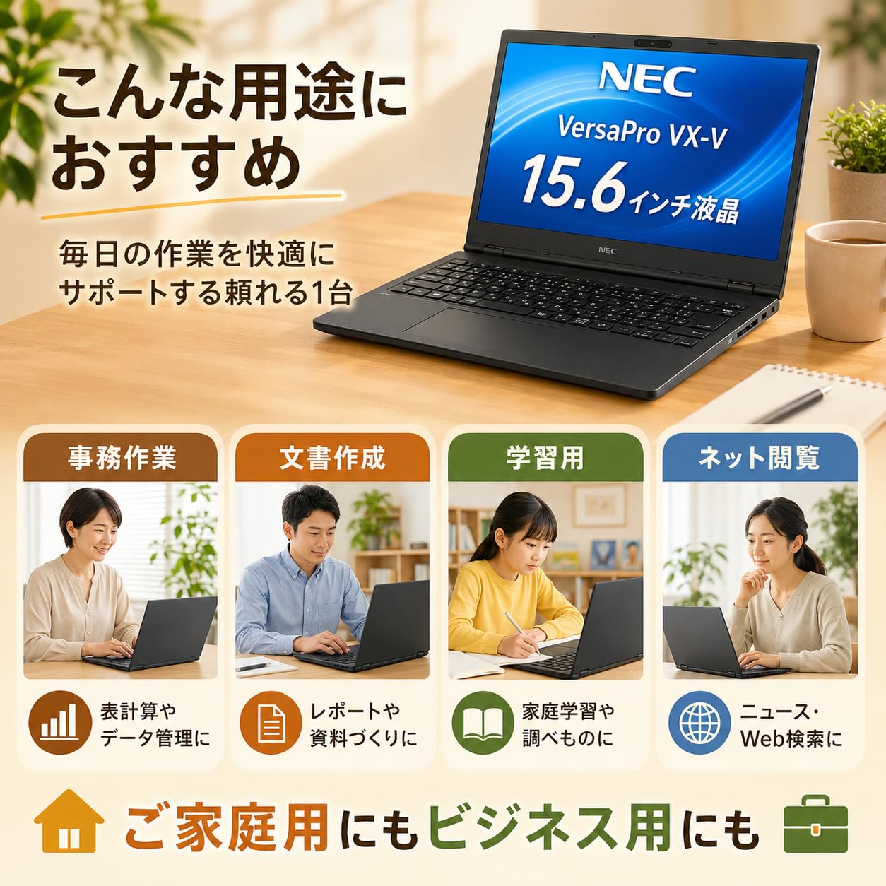 Amazon.co.jp: 【整備済み品】 NEC 15.6型 ノートPC VX-V/ノート