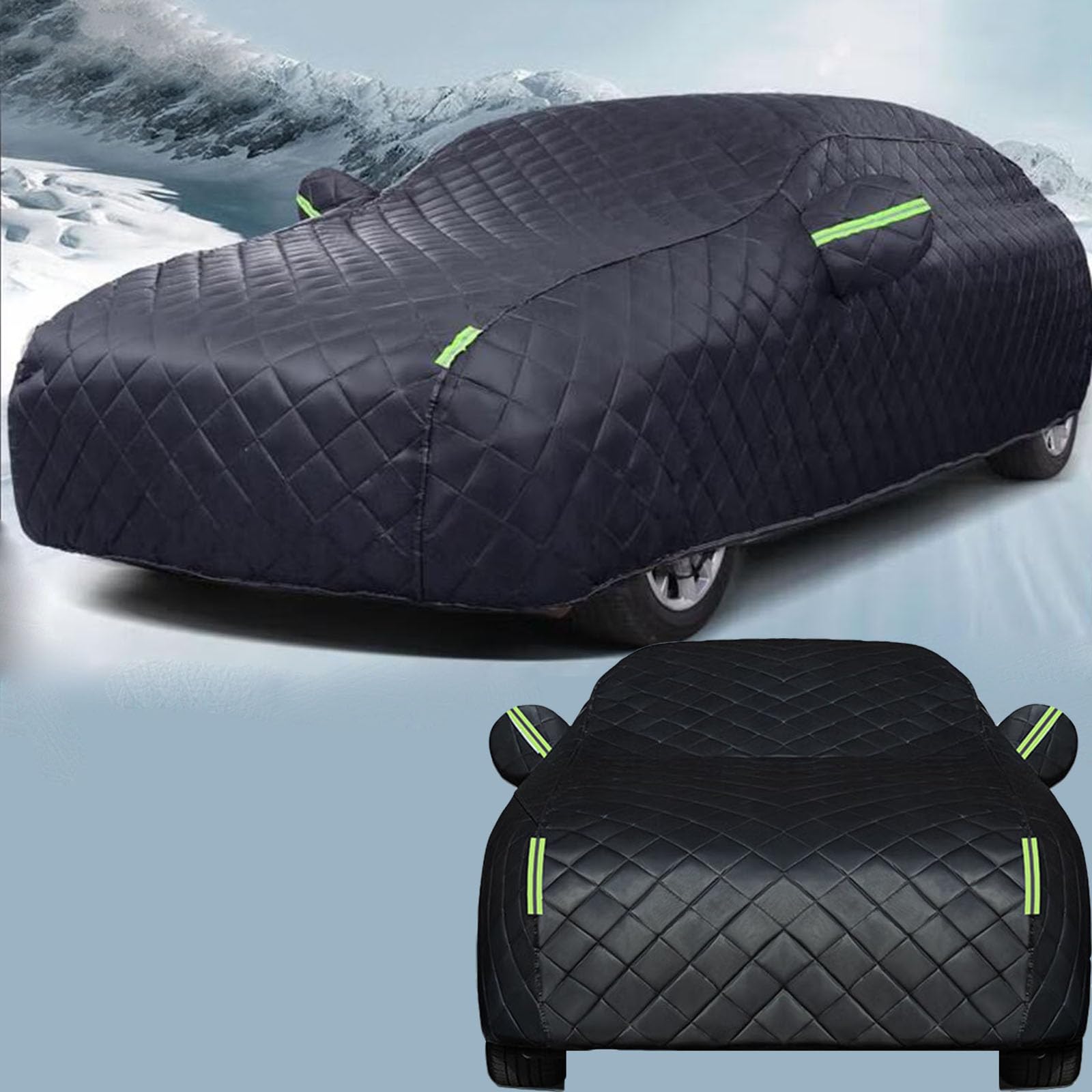 Hail Proof Car Cover for Suzuki S-Presso 2019-2023, Durable Car Cover Thickened Cotton Anti-Hail, Proof All Weather Protect Against Bad Weather, with Night Reflective Strips