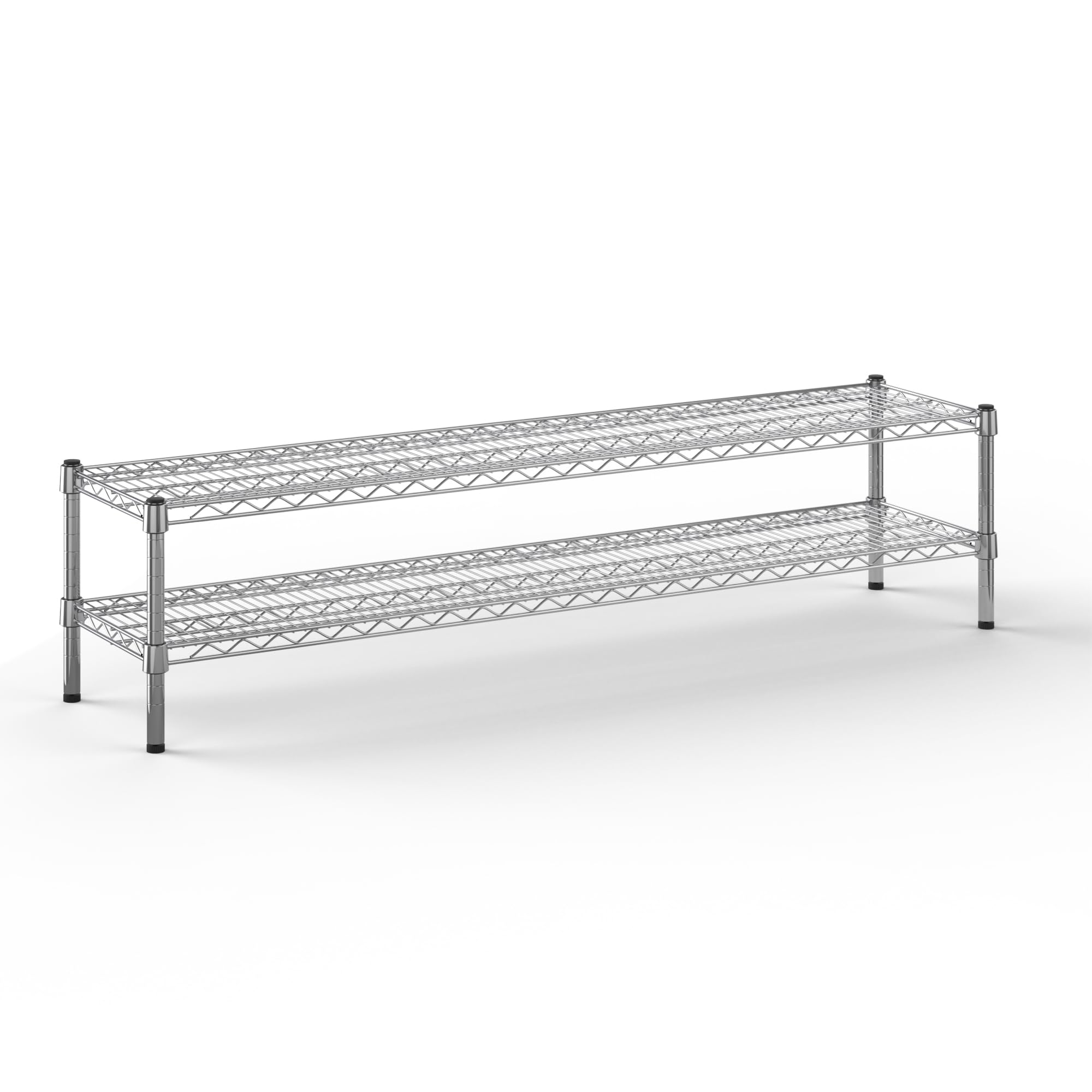 14" Deep x 60" Wide x 14" Height Wire Shelving Kit | 2-Tier | NSF Commercial Storage Rack Unit