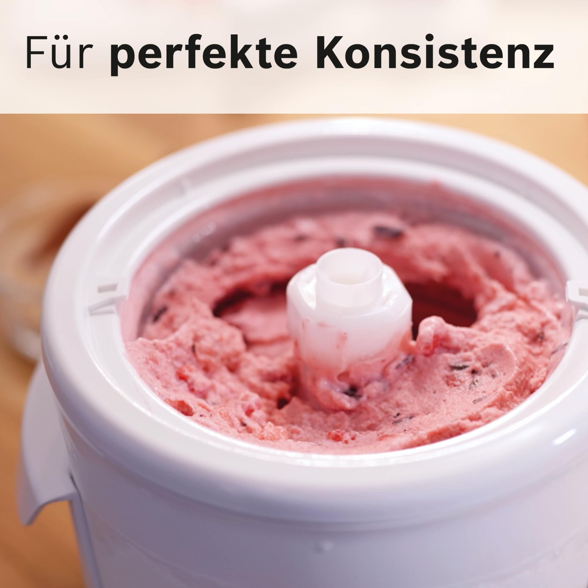 Bosch Eisbereiter MUZ9EB1, Zubehör passend für Küchenmaschine Serie 8, OptiMUM, 550ml, selbstgemachtes Eis, Sorbet, Frozen Yoghurt, Eismaschine